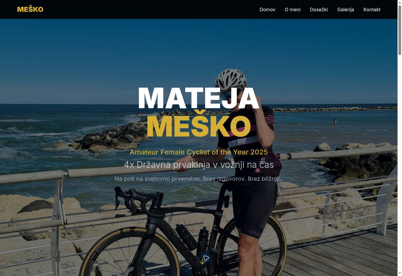 Dejanski predogled spletne strani: MEŠKO